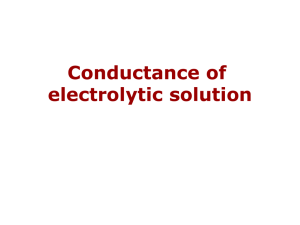 Conductance of electrolytic solution