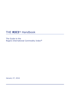 THE RICI® Handbook - Rogers International Commodity Index