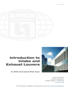 Introduction to Intake and Exhaust Louvers