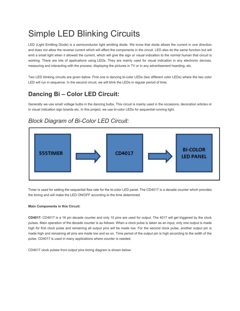 Led Dancing Light Circuit