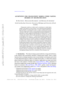 Asymptotics for change-point models under varying degrees of mis