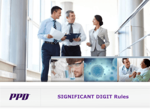 SIGNIFICANT DIGIT Rules