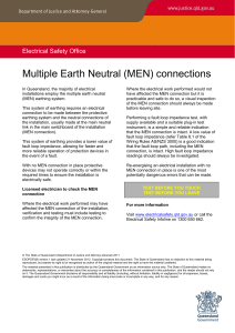 Multiple Earth Neutral (MEN) connections