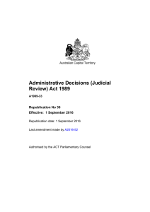 Administrative Decisions (Judicial Review) Act 1989