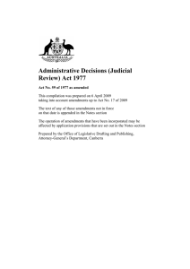 Administrative Decisions (Judicial Review) Act 1977