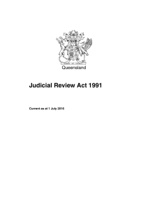 Judicial Review Act 1991