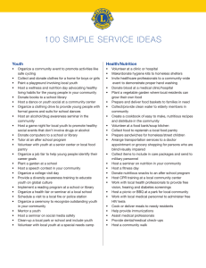 100 simple service ideas