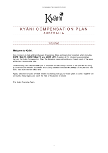 KYÄNI COMPENSATION PLAN