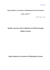 Quality Assurance (QA) Guideline for Medical Imaging Display
