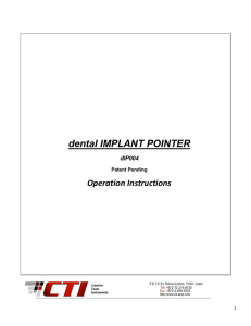 user manual - Dental Implant Pointer