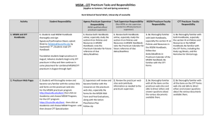 Tasks and Responsibilities