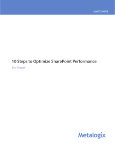 10 Steps to Optimize SharePoint Performance