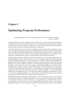 Optimizing Program Performance