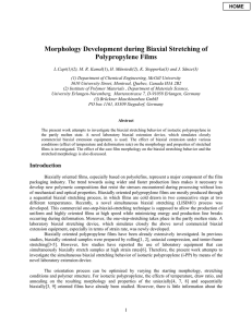 Morphology Development during Biaxial Stretching of