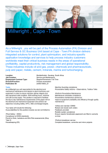 Millwright , Cape -Town