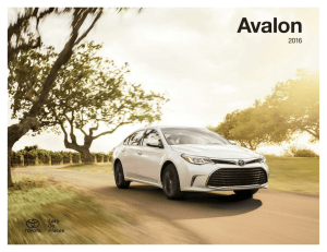 2016 Avalon eBrochure