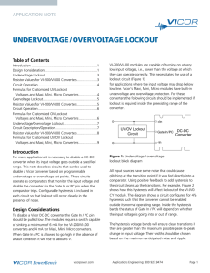 undervoltage / overvoltage lockout