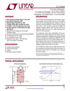 LTC4365 - Overvoltage, Undervoltage and Reverse Supply