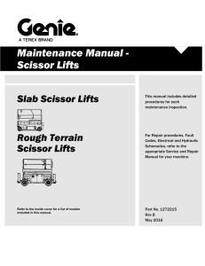 Maintenance Manual - Scissor Lifts