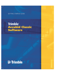 Trimble Accubid Classic Estimating Startup Guide