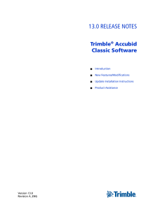 Trimble® Accubid Classic | Version 13.0 Release Notes
