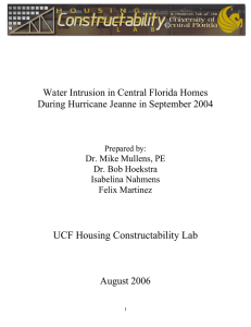 Water Intrusion Report - BA-PIRC