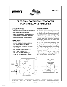 Precision Switched Integrator Transimpedance Amplifier