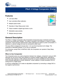 PSoC 4 Voltage Comparator (Comp)