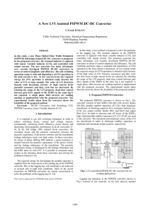 A New LVI Assisted PSPWM DC-DC Converter