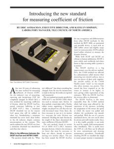 Introducing the new standard for measuring coefficient of friction