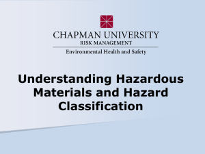 Hazard classification