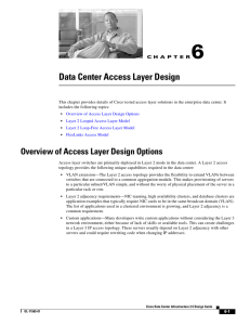 Data Center Access Layer Design