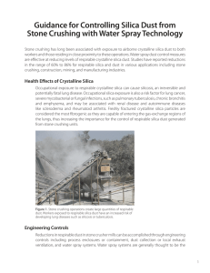 Guidance for Controlling Silica Dust from Stone Crushing with Water