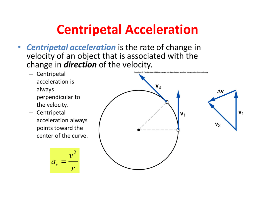 Centripetal Acceleration Definition
