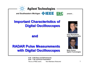 Important Characteristics of Digital Oscilloscopes and RADAR Pulse