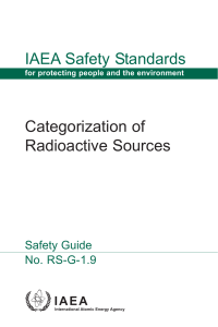 IAEA Safety Standards Categorization of