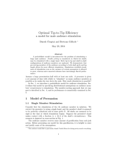 Optimal Tip-to-Tip Efficiency: A model for male