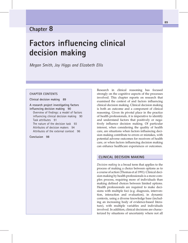 factors-influencing-clinical-decision-making