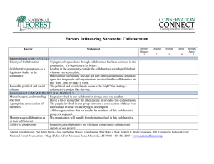 Factors Influencing Successful Collaboration