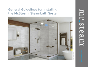 MS Steambath System Installation Guidelines