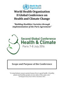 Second Global Conference on Health and Climate