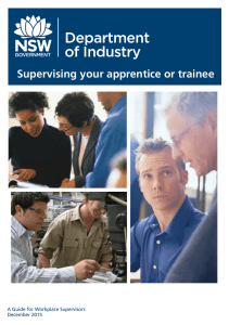 Supervising your Apprentice or Trainee