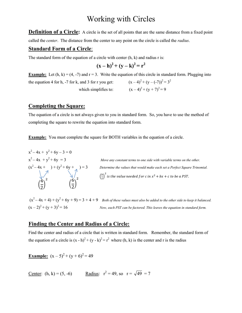 Working With Circles