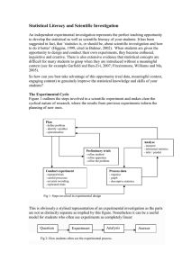 Statistical Literacy and Scientific Investigation (1)