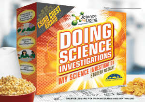 Doing Science Investigations Student Guide