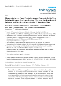 Lipo-oxytocin-1, a Novel Oxytocin Analog Conjugated with Two