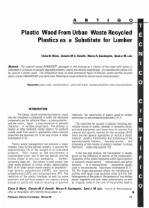 Plastic Wood From Urban Waste Recycled