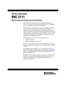 BNC-2111 Installation Guide