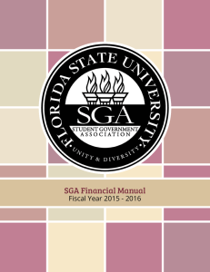 SGA Financial Manual - Student Government Association