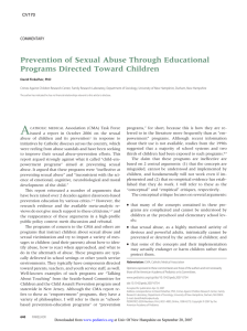 Prevention of Sexual Abuse Through Educational Programs